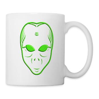 Alien UFO Alien Spaceship Saucer - Mug - white - Right