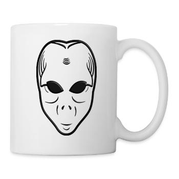 Alien UFO Alien Vaisseau Spatien Soucoupe - Mug blanc - blanc - Droite