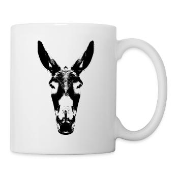 Esel / Kopf / Maultier / Head - Tasse - Weiß - Rechts