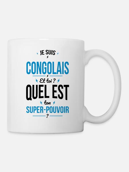 Je suis Congolais - Super-pouvoir - Cadeau Humour - Mug blanc - blanc