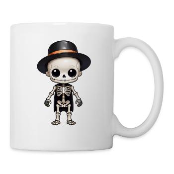Halloween - Cute Death - Skeleton with Hat - Mug - white - Right