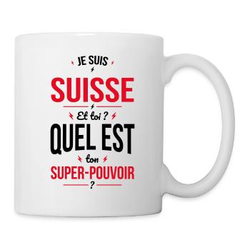 Je suis Suisse - Super-pouvoir - Cadeau Humour - Mug blanc - blanc - Droite