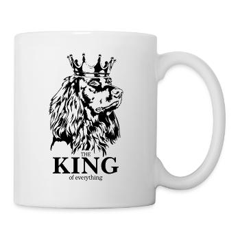 Deutsch Langhaar King of everything Hund Wilsigns - Tasse - Weiß - Rechts