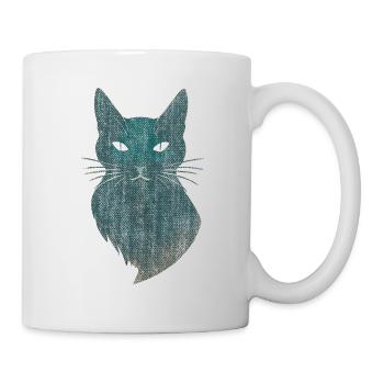 Mystische Katze Katzenmotiv - Tasse - Weiß - Rechts