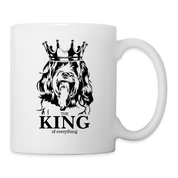 Terrier tibétain roi de tout ce qui concerne les chiens Wilsigns - Mug blanc - blanc - Droite
