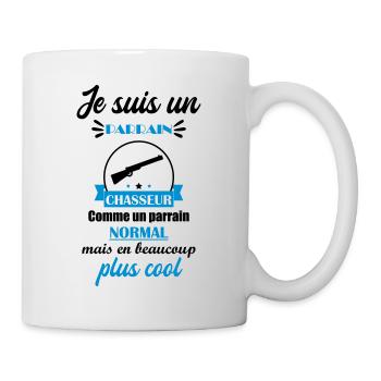 parrain chasseur, cadeau pour parrain, chasse - Mug blanc - blanc - Droite