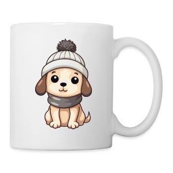 Dog Winter Animal Baby Comic - Mug - white - Right