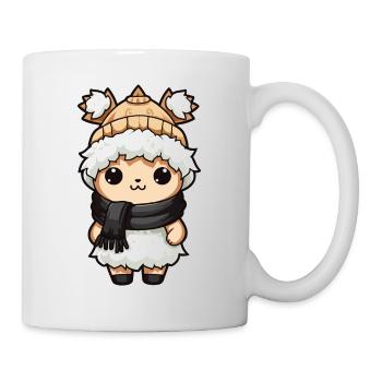 Alpaca Winter Animal Baby Comic - Mug - white - Right