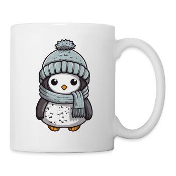 Pingouin Animal Bébé Bande Dessinée Hiver - Mug blanc - blanc - Droite