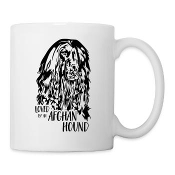 Afghane loved by an Afghan Hound Greyhound Wilsigns - Mug - white - Right