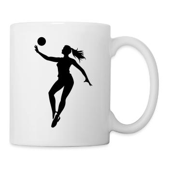 Volleyball Player Silhouette - Mug - white - Right