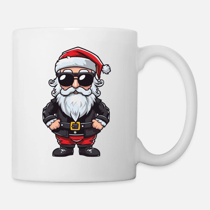 Santa Weihnachtsmann Comic - Tasse - Weiß
