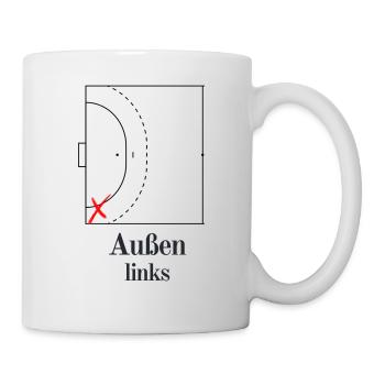 Handball - Außen - Tasse - Weiß - Rechts