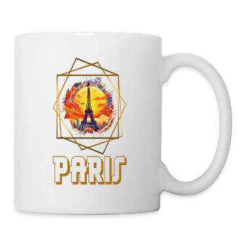 Paris, Eiffel Tower, France, City, Skyline, Art - Mug - white - Right