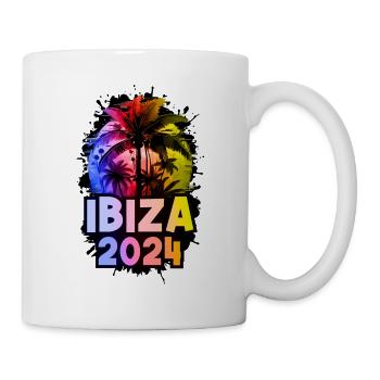 Ibiza 2024 Bunt Urlaub - Tasse - Weiß - Rechts