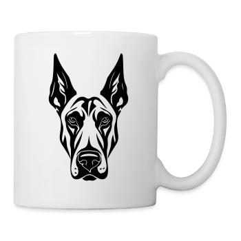 Doberman Dog Head - Mug - white - Right