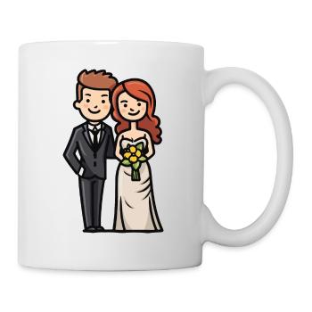 Wedding Bride Groom Newlyweds - Mug - white - Right