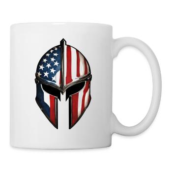 Spartanischer Helm - Tasse - Weiß - Rechts