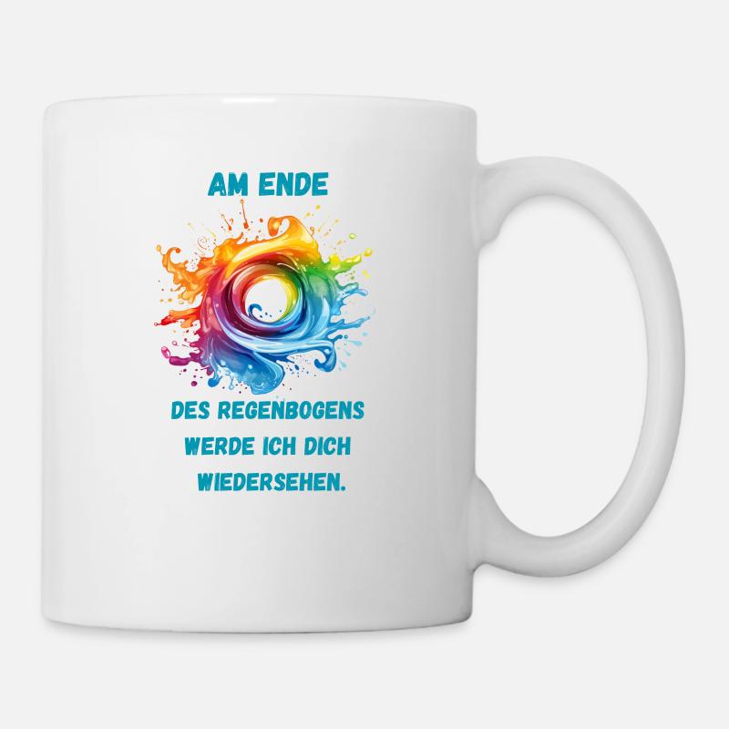 Wiedersehen am Regenbogen - Tasse - Weiß
