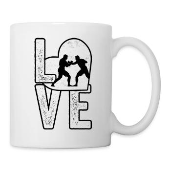 L’amour de la lutte - Mug blanc - blanc - Droite