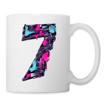 NR. 7 NUMMER 7 COOL 7. GEBURTSTAG - Tasse - Weiß - Rechts