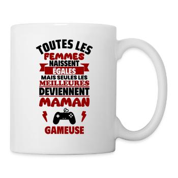 Cadeau Fête des Mères, Maman Gameuse,Geek,gaming - Mug blanc - blanc - Droite