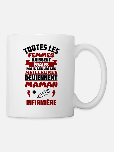 Maman,infirmière ,cadeau infirmière,fête des mères - Mug blanc - blanc