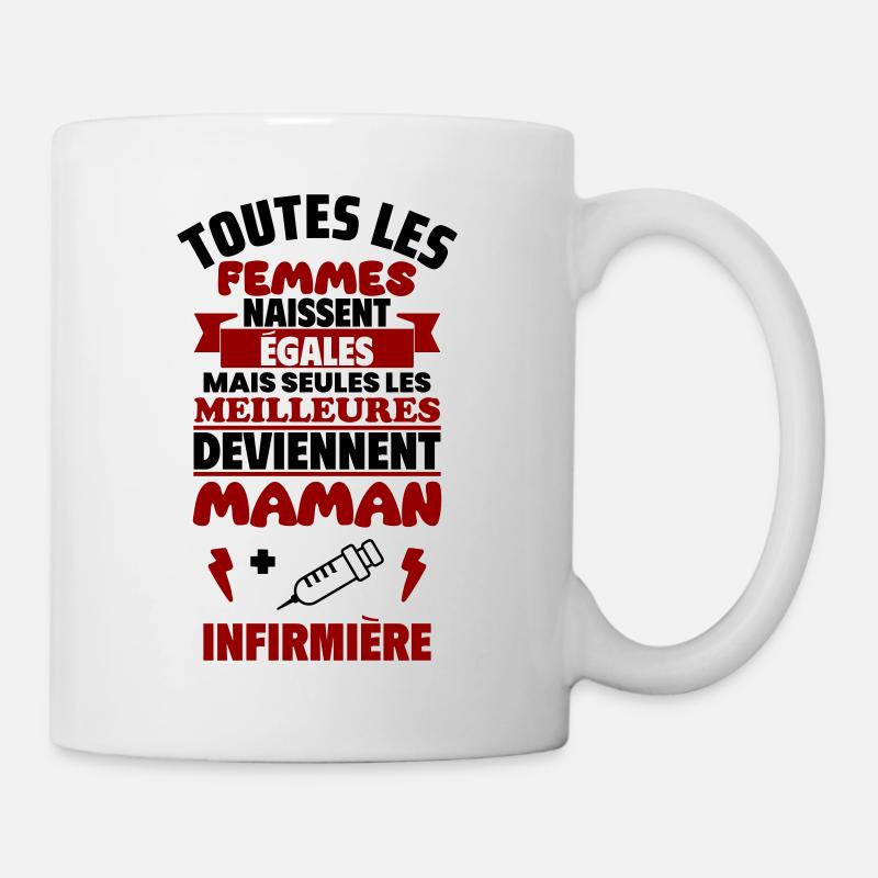 Maman,infirmière ,cadeau infirmière,fête des mères - Mug blanc - blanc