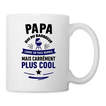 Papa roi du barbecue – idée fête des pères - Mug blanc - blanc - Droite