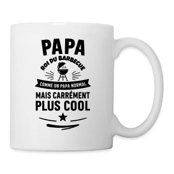 Papa roi du barbecue – idée fête des pères - Mug blanc - blanc - Droite