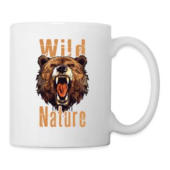Grizzly Bear Roaring Bear Head Nature Wilderness Forest - Mug - white - Right