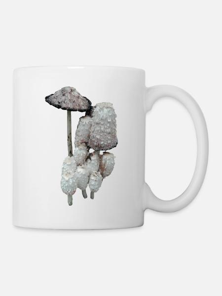 Champignons de la forêt hirsute - Mug blanc - blanc