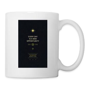 Chaque jour : Nouvelle Chance de Design Motivationnel - Mug blanc - blanc - Droite