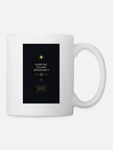 Every Day New Chance Motivational Design - Mug - white