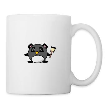 T-shirt d'artiste peintre pingouin pour enfants - Mug blanc - blanc - Droite