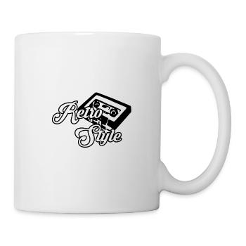 Retro Style Musik Kassette - Tasse - Weiß - Rechts