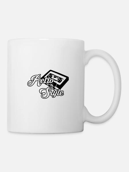 Retro Style Musik Kassette - Tasse - Weiß