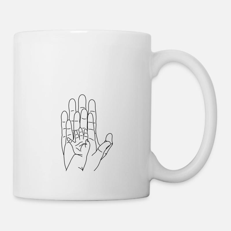 Bébé mains famille - Mug blanc - blanc
