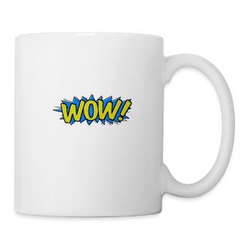WOW! Cartoon comic sound effect - Mug - white - Right