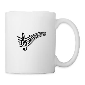 Notes de musique notes musique clef - Mug blanc - blanc - Droite