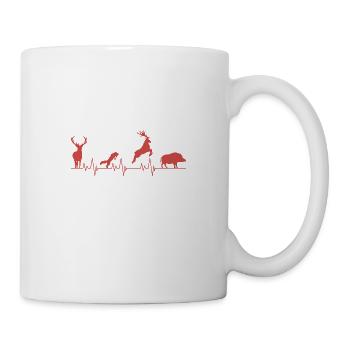 Pulse Hunter Hunting Gift Wild Boar Jägersmann - Mug - white - Right