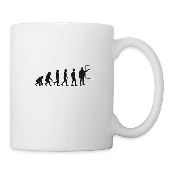 School evolution gift teacher professor - Mug - white - Right