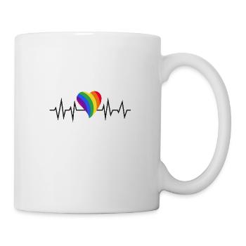 LGBT puls Spruch Geschenk Pride Rechte - Tasse - Weiß - Rechts