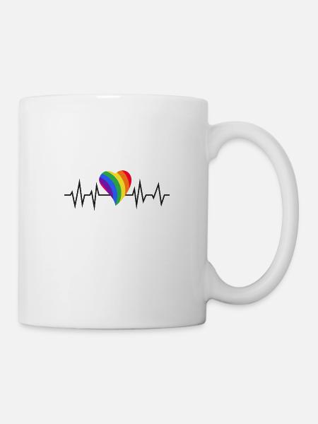 LGBT puls saying Gift Pride Rights - Mug - white