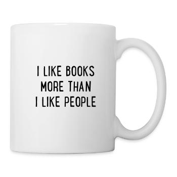 Bücher - Tasse - Weiß - Rechts