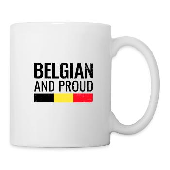 Belgian and proud Belgian flag - Mug - white - Right
