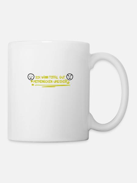 Mitmenschen/mit Menschen - doppeldeutig - Tasse - Weiß