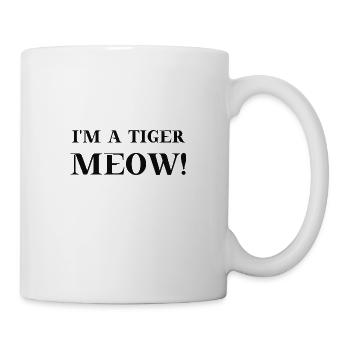 tiger cat gift idea miao meau meow funny - Mug - white - Right
