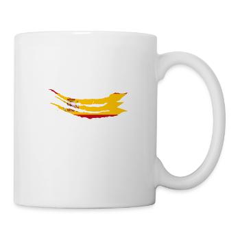 Le drapeau espagnol raye les griffes du drapeau espagnol - Mug blanc - blanc - Droite