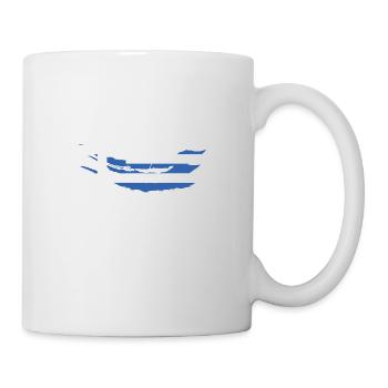 Drapeau de la Grèce Hellas Athènes Drapeau grec - Mug blanc - blanc - Droite